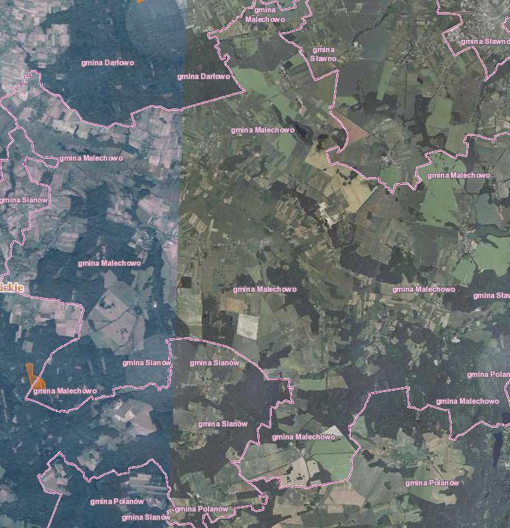 Rysunek 4. Położenie rezerwatów na terenie gminy Malechowo Źródło: geoserwis GDOŚ Na terenie Gminy znajdują się dwa obszary siedliskowe Natura 2000: Dolina Grabowej oraz Dolina Bielawy.