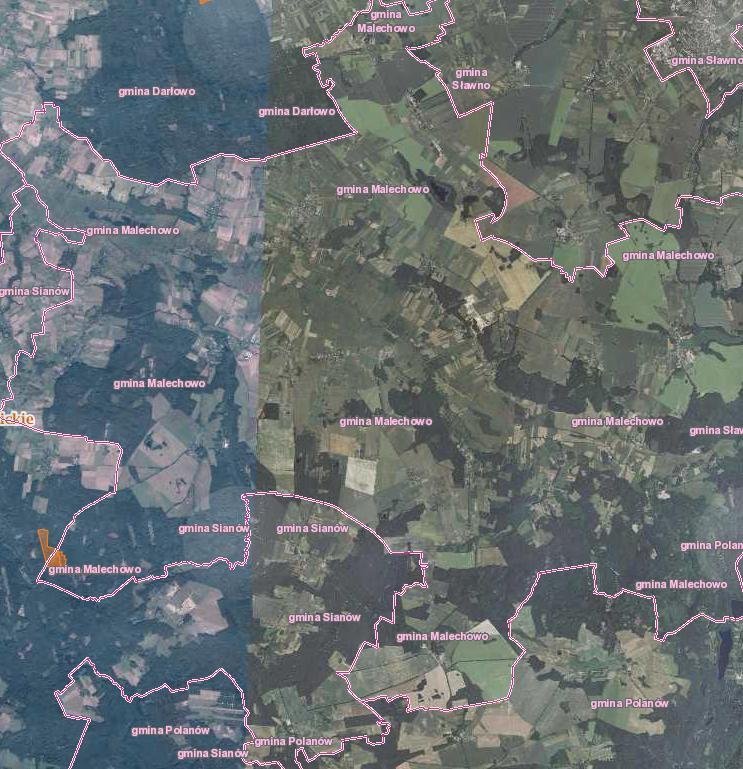 Rysunek 4. Położenie rezerwatów na terenie gminy Malechowo Źródło: geoserwis GDOŚ Na terenie Gminy znajdują się dwa obszary siedliskowe Natura 2000: Dolina Grabowej oraz Dolina Bielawy.