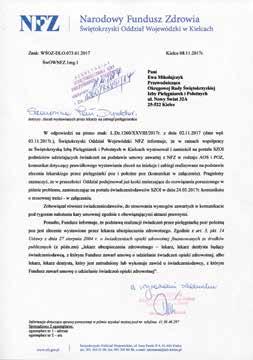 Realizacja zleceń lekarskich korespondencja i wytyczne Kielce 02 listopada 2017 r.