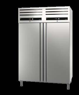 Dwutemperaturowe szafy chłodnicze Szafy dwutemperaturowe chłodniczo / mroźne 1400L GN 2/1 GCPNZ-1402/2 > SZAFY DWUTEMPERATUROWE CHŁODNICZO / MROŹNE 1400L GN 2/1 Wyprodukowane z wysokiej jakości stali
