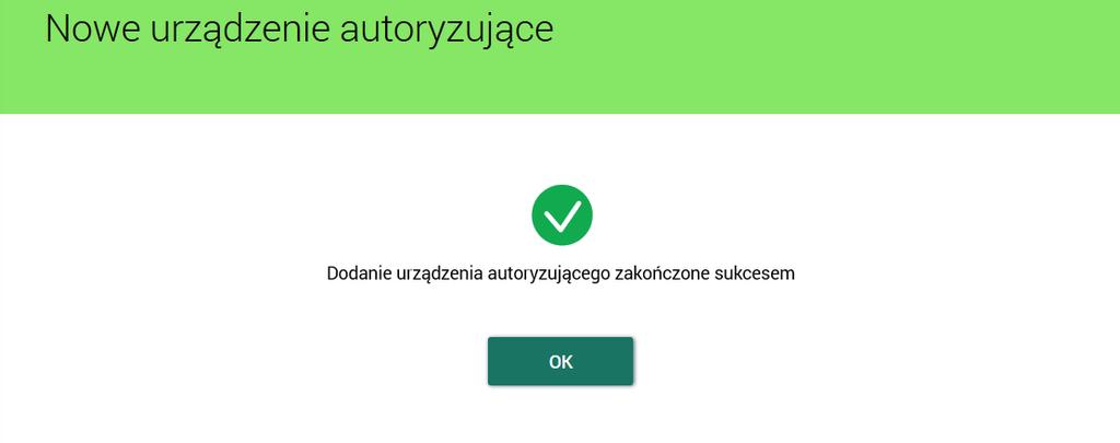 zdefiniowanego wcześniej. Natomiast w bankowości elektronicznej SBI pojawi się komunikat potwierdzający sparowanie z urządzeniem mobilnym, rys. 10.