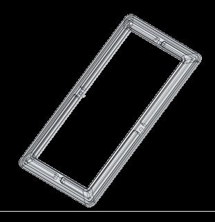 Okienko 237x137 MATERIAŁ: PC odporny na UV, przezroczysty. UWAGA: Możliwość zastosowania uszczelki. Window 237x137 MATERIAL: PC, UV-resistant, transparent.