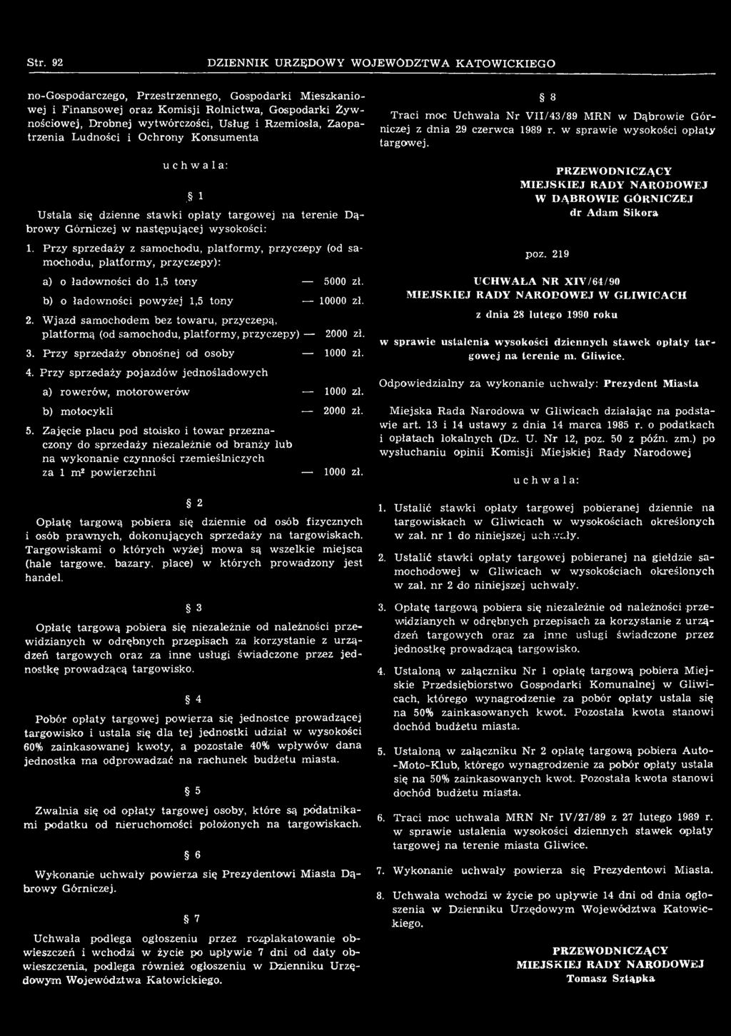 Wjazd samochodem bez towaru, przyczepą, platformą (od samochodu, platformy, przyczepy) 2000 zł. 3. Przy sprzedaży obnośnej od osoby 1000 zł. 4.