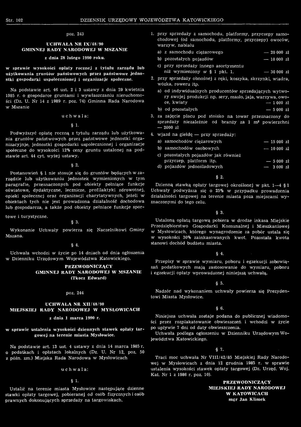 ceny gruntu ustalonej na podstawie art. 44 cyt. wyżej ustawy.