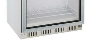 Danfoss dodatkowy ruszt mrożący od góry automatyczne rozmrażanie łatwo wymienna uszczeka drzwi czynniki chłodnicze: R-134a, R-600a 6 stałych rusztów możiwość włożenia GN2/1 ub przegrody reguowane