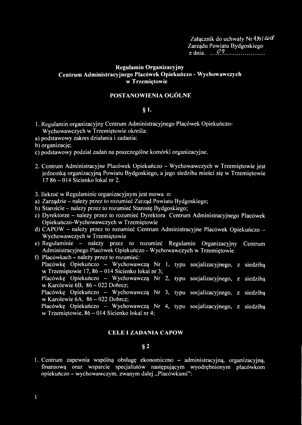 poszczególne komórki organizacyjne. 1. 2.