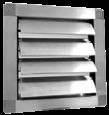 PRZEPUSTNICE WENTYLACYJNE Przepustnice samoczynne aluminiowe Automatic aluminium dampers Przepustnica samoczynna kanałowa Automatic duct damper PSK Materiał: Material: - profil, żaluzja - aluminium