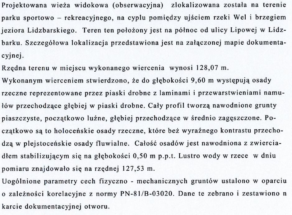 1.1. Opinia geotechniczna Opinia geotechniczna, projekt geotechniczny Kategori geotechniczn ustalono na podstawie Rozporz dzenia Ministra Transportu, Budownictwa i Gospodarki Morskiej z dnia 25