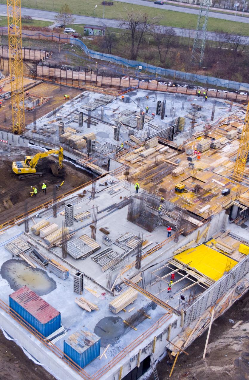 Zakupy działek Budujemy naszą przyszłość 130 mln PLN łączna wartość działek zakupionych w 2018 r. 1 182 PLN średnia cena zakupionej działki w 1 mkw.
