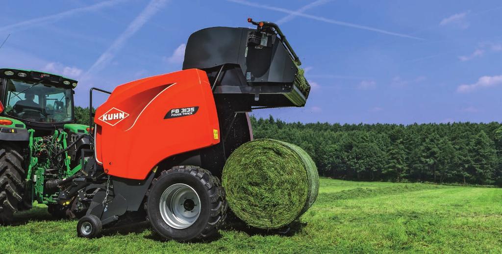 KOMORA PRASOWANIA Zmodernizowane serce pras zwijających FB 3130/35 składa się z 18 walców PowerTrack.
