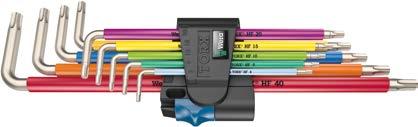 NOWY 950/9 L Hex-Plus HF 1 Zestaw kluczy trzpieniowych, chromowany, metrycznych, z funkcją przytrzymywania HOLDING FUNCTION HOLDING FUNCTION Klucze trzpieniowe do śrub z gniazdem sześciokątnym, z