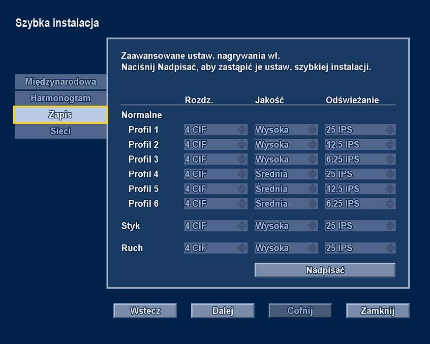 Divar XF Szybka instalacja pl 23 3.3.3 Zapis Illustracja 3.