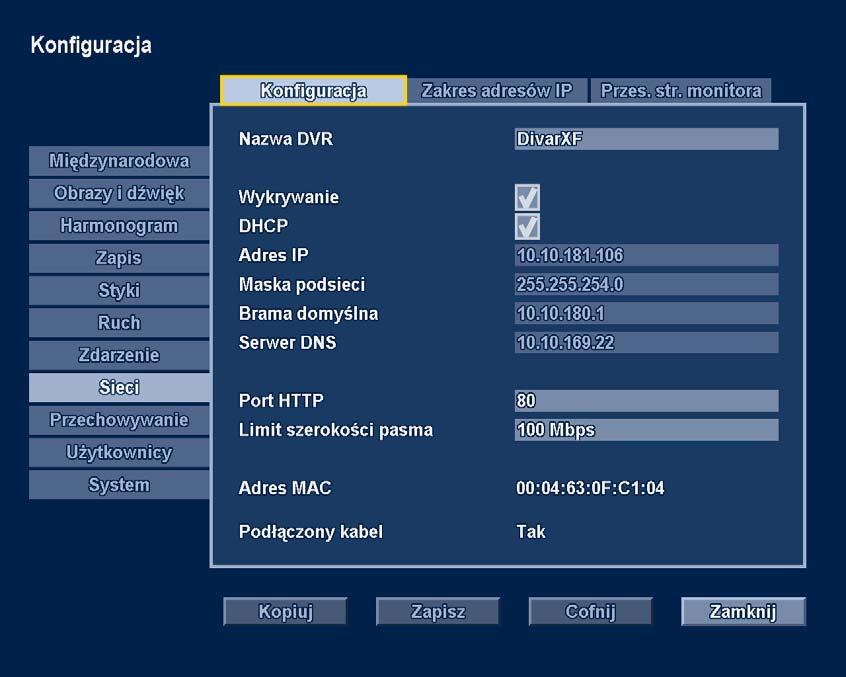 72 pl Menu konfiguracji zaawansowanej Divar XF Zaznacz pole Włączony dla każdego kanału wizyjnego, jeśli utrata sygnału wideo powinna aktywować wyzwolenie. 6.7.5 Kopiuj Funkcja kopiowania ustawień zdarzenia ułatwia konfigurację dużej ilości zdarzeń dla wszystkich profili i wszystkich kamer.