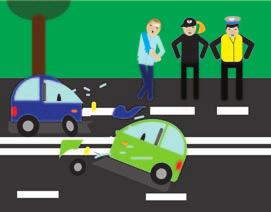 Policjanci z drogówki jadą na miejsce wypadku drogowego, żeby sprawdzić co
