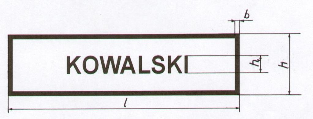13 9 Rysunki techniczne Rysunek 4 A Ą B C Ć D E Ę F G H I J K L Ł M N Ń O Ó P R S Ś T U W X Y Z Ż Ź Rysunek 5 Wzory czcionek 10 Tabela wymiarów wyrobu gotowego Podstawowe wymagania wymiarowe oznak