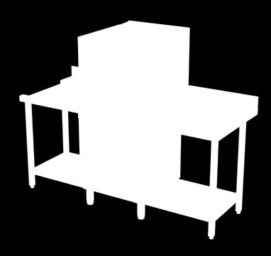 Nogi z profilu o wymiarach 40x40 mm ze stali nierdzewnej AISI 304, z regulacją wysokości. - Głęboko profilowane profile zapobiegające kapaniu dla bezpiecznego i łatwego czyszczenia.