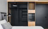 Alternatively, the sofa becomes an additional sleeping place and the desk your creative zone. The bathrooms are little spas.