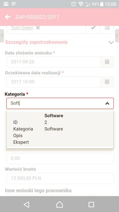 Usuń element listy Usuń listę Pobierz załącznik z listy Dodaj załącznik do listy Dodaj element do listy 3.4.2.