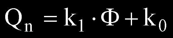 where: Q n [dm 3 /100 km] fuel consumption in propulsion phase (excluding fuel consumed by the engine at idle speed), k 1, k 0 approximating function coefficients.