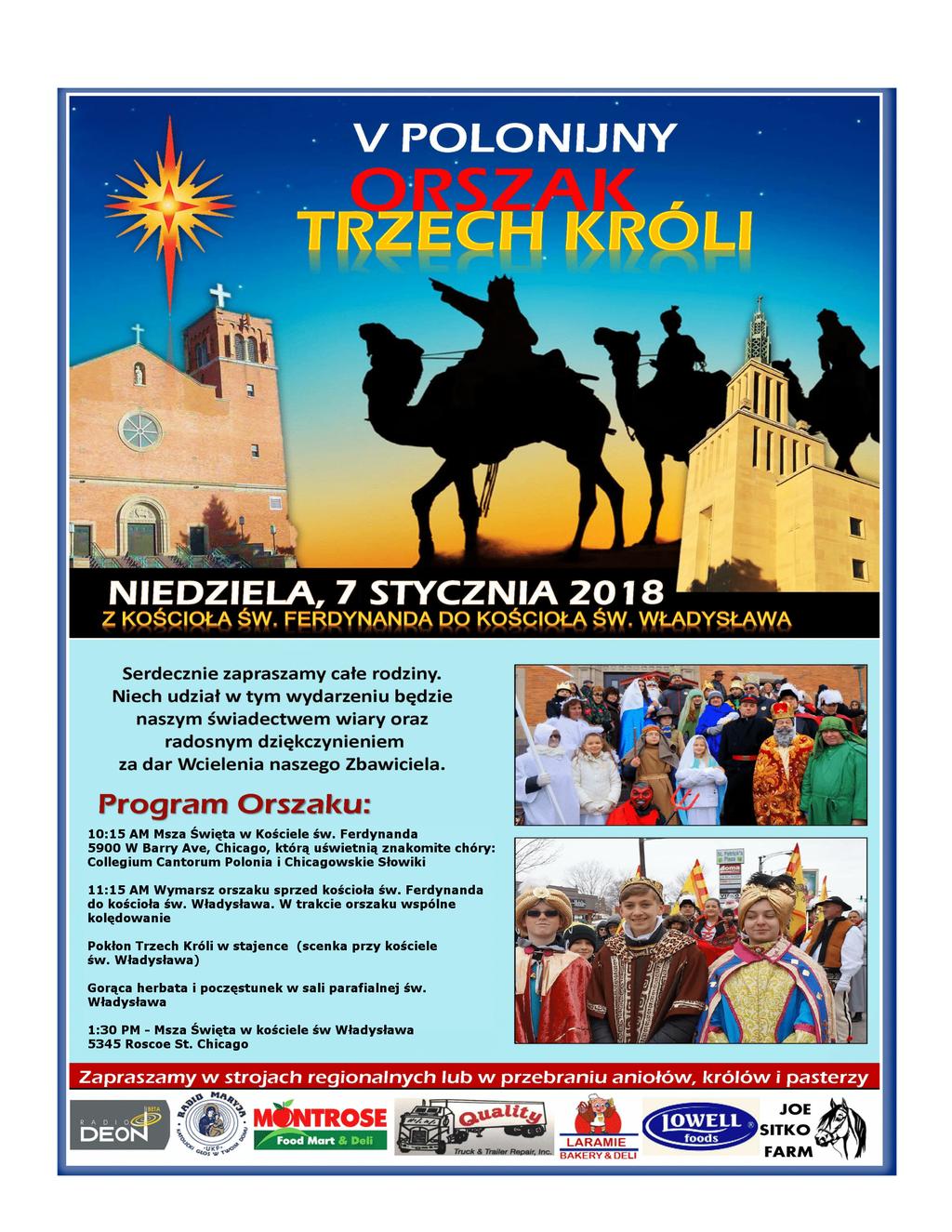 Saint Ladislaus Parish January 6th, 2019 St. Ladislaus Parish: Church address: 5345 W. Roscoe St. Chicago, IL Tel. 773 725 2300 Fax:773 725 6042 3343 N.