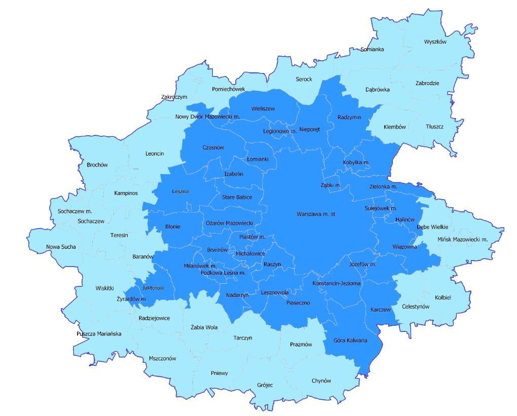 Założenia prac Strategia jako dokument wdrożeniowy strategii Obszaru Metropolitalnego Warszawy