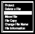 3 Naciśnij lub, aby wybrać folder lub listę zawierającą pliki, które chcesz usunąć, po czym naciśnij. 4 Wybierz [Delete All Files] lub [Delete All in List] w menu OPTION i naciśnij.