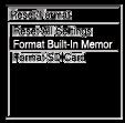 Formatowanie pamięci (Format Built-In Memory/Format SD Card) Wbudowaną pamięć karty liniowego rejestratora dźwięku PCM lub kartę microsd można sformatować.