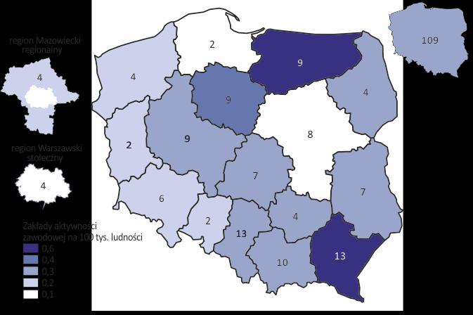 Kluby integracji społecznej, jako jedyne jednostki reintegracji społeczno-zawodowej w zdecydowanej większości prowadzone były przez jednostki samorządu terytorialnego lub podległe im jednostki