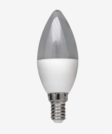 ED CA energooszczędna lampa ED ŹRÓDŁA ŚIATŁA ED OBUDOA: tworzywo sztuczne KOSZ: mleczny, tworzywo sztuczne - Zamiennik tradycyjnej żarowej żarówki świecowej.