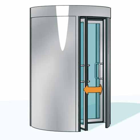 Bezpieczne drzwi karuzelowe Geryon Instalacje standardowe SRD-E01 Budowa Średnica zewnętrzna 1500 2000 (standardowy wymiar siatki 100).