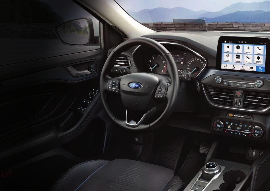 NOWY FORD FOCUS Systemy audi i nawigacji Andrid Aut Krzystaj z Ggle Maps TM raz słuchaj muzyki pprzez aplikację Apple Car Play Używaji Siri, krzystaj z Apple Maps TM, Ggle Maps TM raz serwisu