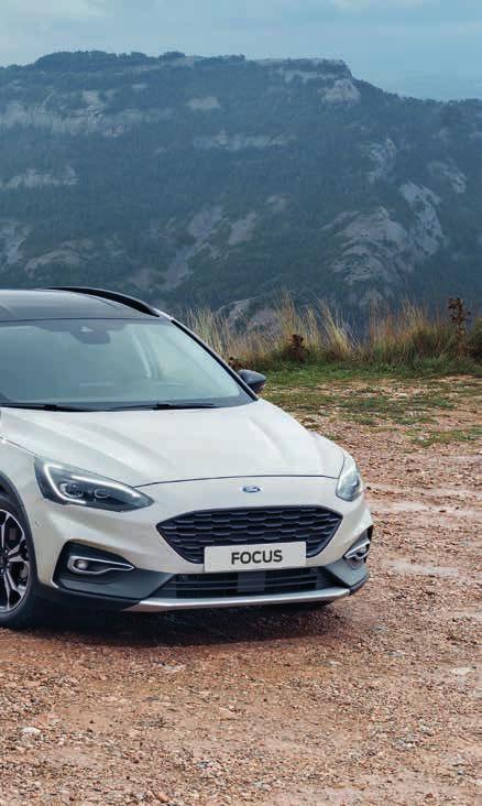NOWY FORD FOCUS Active Główne zewnętrzne elementy wypsażenia Zawieszenie standardwe ze zwiększnym prześwitem : 30 mm - przód,