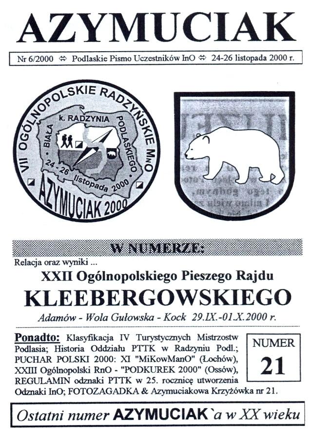 bardzo dzikuj ywic nadziej, e bdziecie z nami na dobre i na złe. Jeszcze raz WIELKIE DZIKI! Azymuciaka. W tym okresie kadego roku wychodziło po siedem numerów.