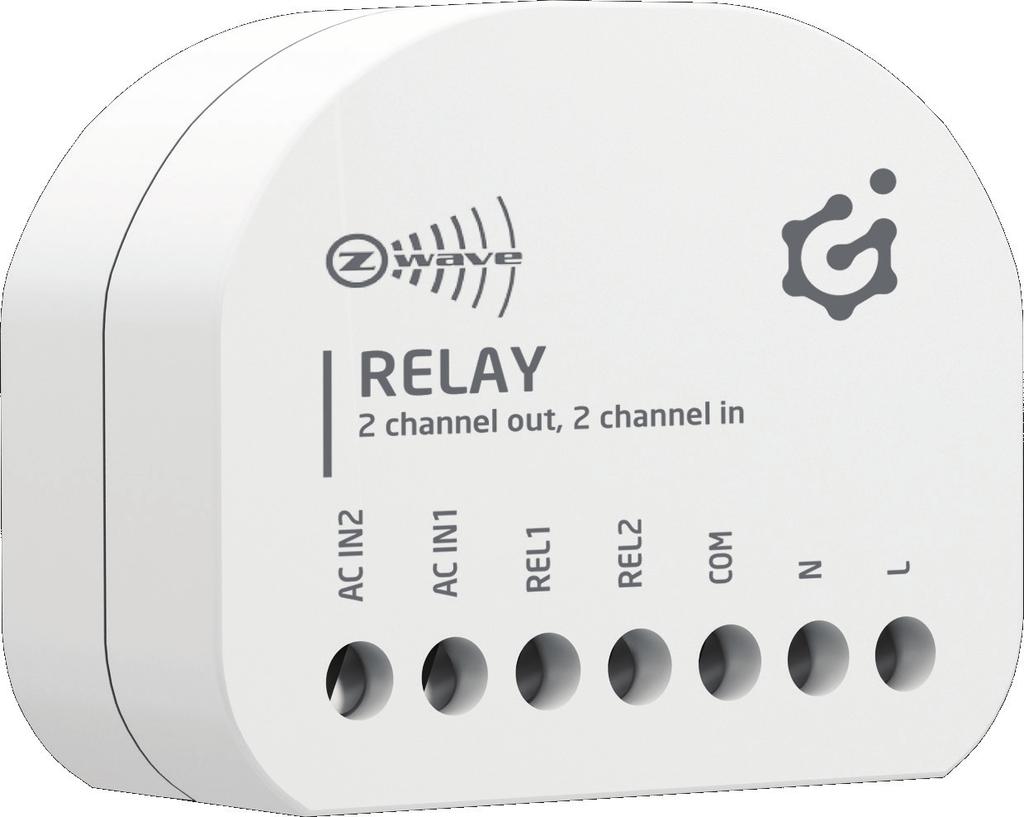 RELAY x2 Z-Wave Bezprzewodowy moduł wyjść 230V do montażu podtynkowego Bezprzewodowy moduł wyjść 230V do montażu podtynkowego.