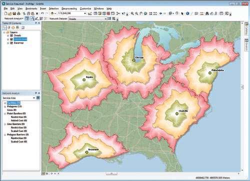 Opcjonalne rozszerzenia ArcGIS ArcGIS Network Analyst - prowadzenie sieciowych analiz przestrzennych Typowe zadania: Znajdowanie