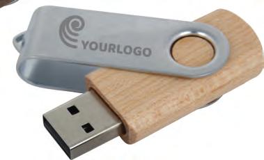 2,4 x 1,2 cm Pendrive z metalu i drewna Obrotowy pendrive typu twister wykonany