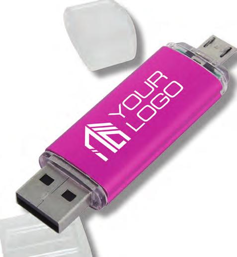 Pendrive wykonany z metalu i plastiku z funkcją OTG (możliwość  Możliwość wyboru koloru, dowolnej