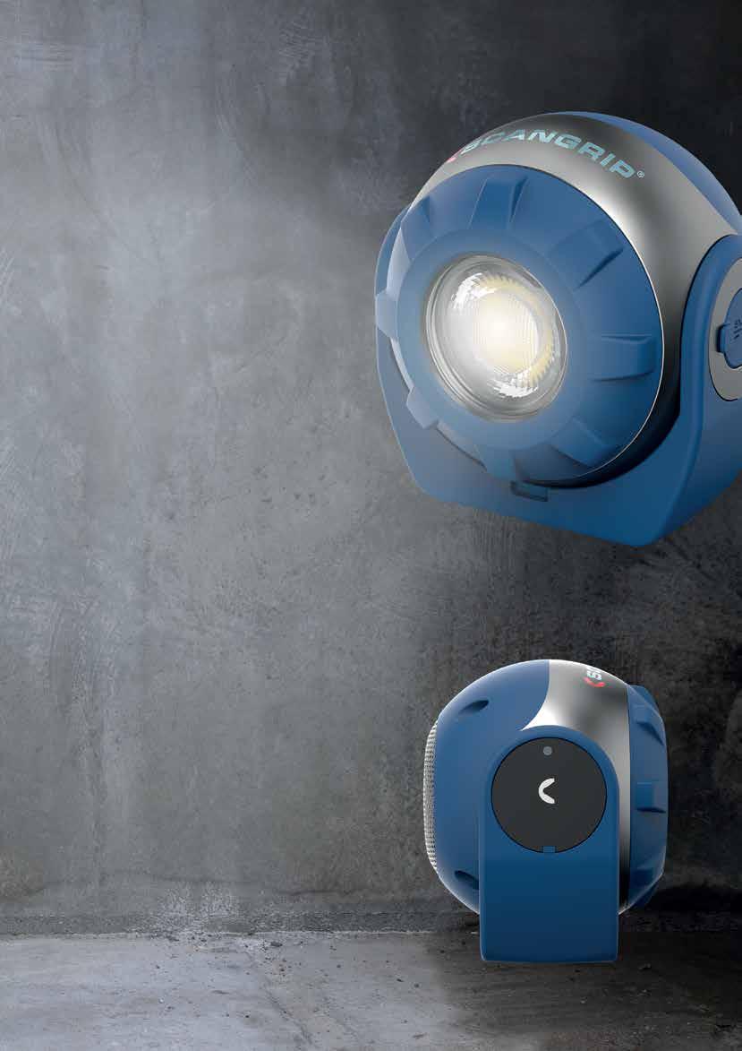 SOUND LED S lampa robocza audio // Mała lampa robocza audio o mocy 600 lumenów z wbudowanym głośnikiem Możliwość bezprzewodowego odtwarzania muzyki Smukła i kompaktowa