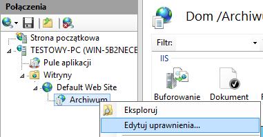 Jeśli pliki komponentów zostały skopiowane do innego katalogu, możliwe jest wyświetlenie w oknie przeglądarki błędu 502.5 w procesie weryfikacji instalacji.