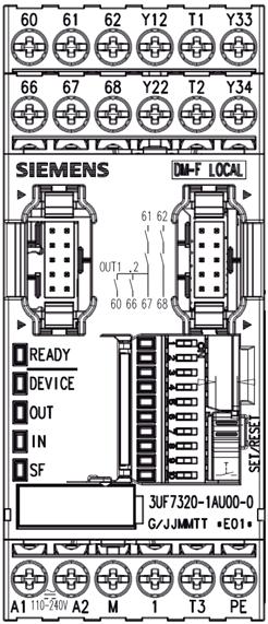 3.0 Moduł cyfrowy MC-F Local 110 do 240 V AC/DC: Rysunek 3-2 MC-F Local 110-240 V AC/DC z wejściami czujnikowymi,
