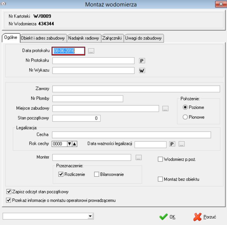 Należy po ustawieniu się na wybranej kartotece wybrać z menu kontekstowego operację LIKWIDACJA /ZŁOMOWANIE WODOMIERZA (Shift+F3).