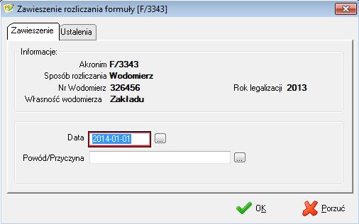 Jeżeli podświetlona formuła nie uczestniczy w żadnej strukturze zmniejszeń po wybraniu tej opcji wyświetlony zostanie komunikat.