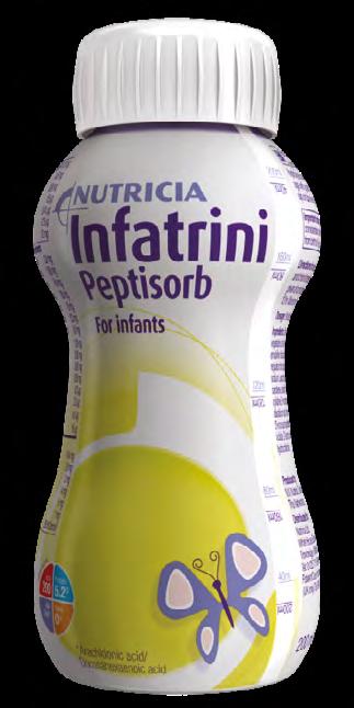 Infatrini Peptisorb to dietetyczny środek spożywczy specjalnego przeznaczenia medycznego, do stosowania pod nadzorem lekarza.