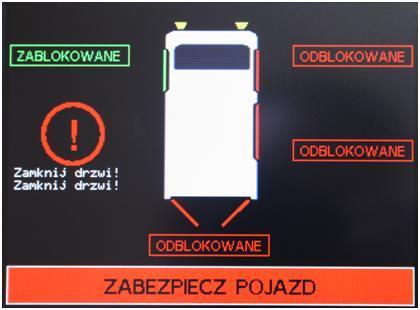 Rys. 2. Widok ekranu panelu sterującego selektywnym zamykaniem i otwieraniem drzwi pojazdu Rys. 3.
