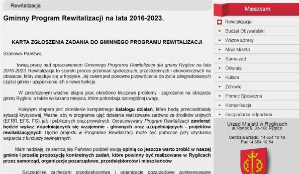 2. PRZEBIEG KONSULTACJI W procesie opracowywania Gminnego Programu Rewitalizacji Gminy Ryglice na lata 2016-2023 zdecydowano się na szeroki proces uspołecznienia oraz włączenia i zaangażowania