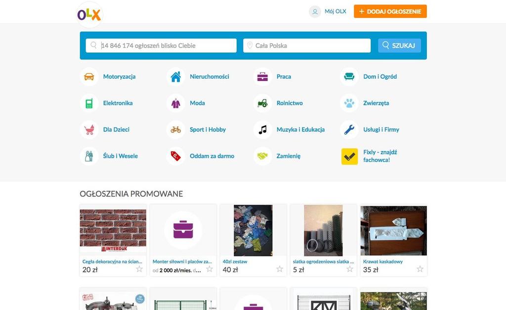 > Giełda z ogłoszeniami lokalnymi OLX