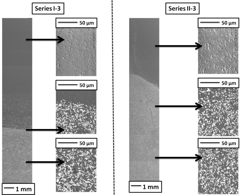 magnifications. Only selected microphotographs of the composites were published in this work. The light spots dispersed in the grey matrix (alumina) were identified as nickel particles.