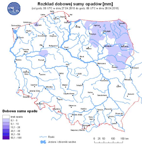 w rzekach Rozkład dobowej