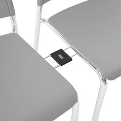 Szerokość całkowita dwóch połączonych krzeseł: bez podłokietników 1070 mm, z podłokietnikami 1260 mm. Łączenie w rzędy Łącznik do wersji 14 zł/kpl.