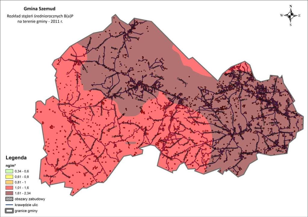 Gminy Szemud w roku bazowym 2011 (źródło: opracowanie własne na podstawie POP dla strefy pomorskiej)